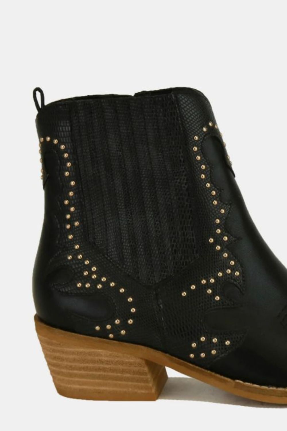 Studded Detail Point Toe Boots